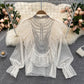 Cute embroidered long sleeve top  267
