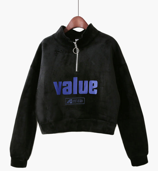 Loose Letter Tops Langarm T-Shirt 234