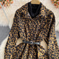 Fashionable Leopard Print Long Sleeve Tops  243