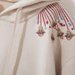 Cute embroidered flower hoodie  236