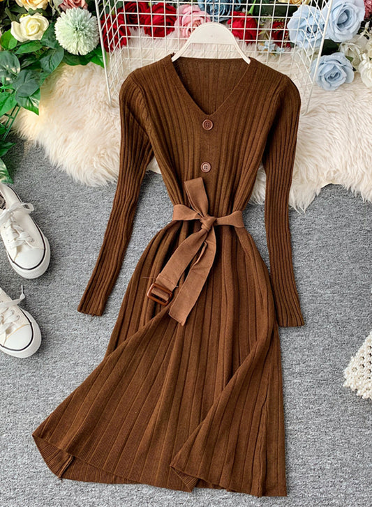 Pullover Langärmliger Pullover mit A-Linie und V-Ausschnitt 215