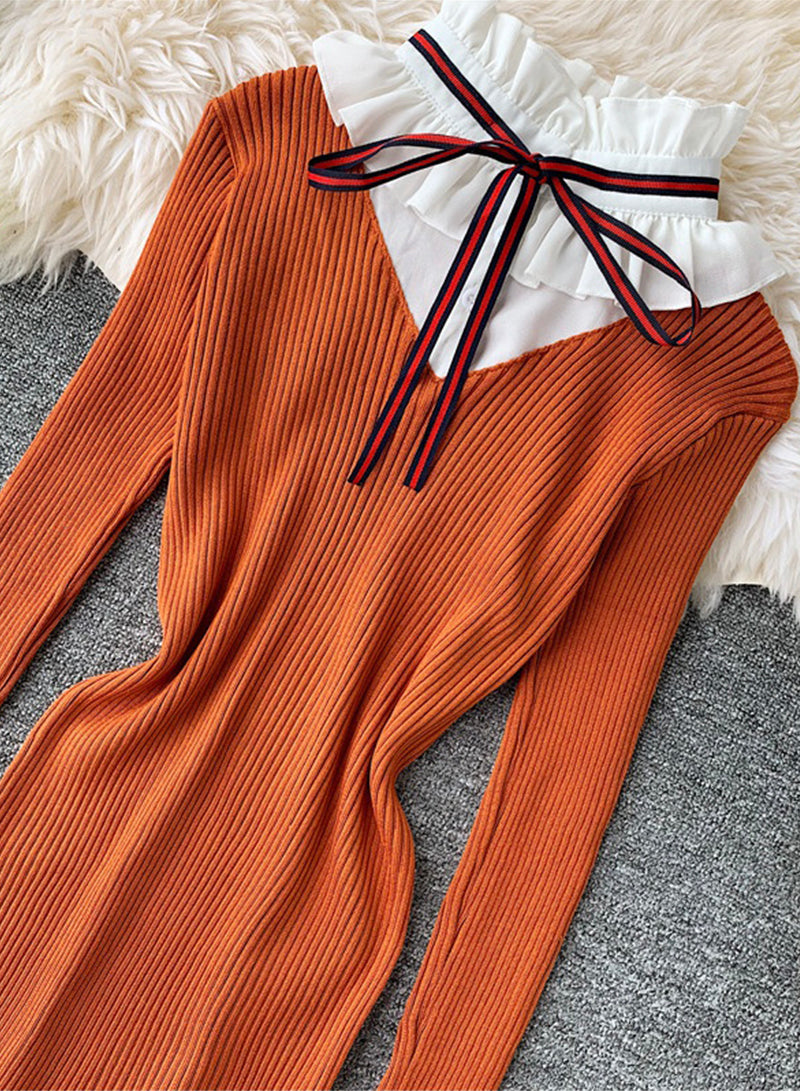 Sweater cute long-sleeved sweater  214