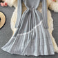 Cute long-sleeved knitted long-sleeved dress  168