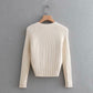Sweater simple cardigan long sleeve sweater  143
