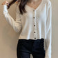 Thin v-neck sweater knitted cardigan sweater  149