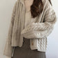 Loose v-neck sweater coat knitted cardigan coat  150