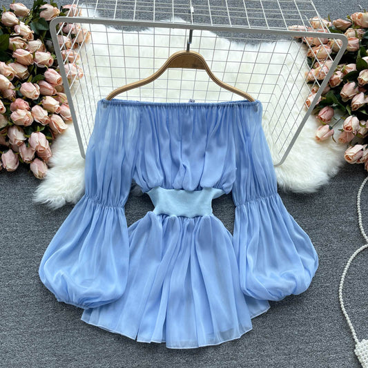 Süße Chiffon Langarmshirts 324