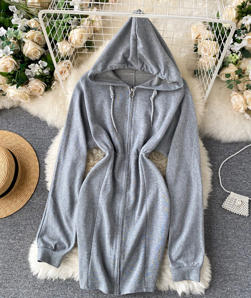 Cute hoodie casual dress  240