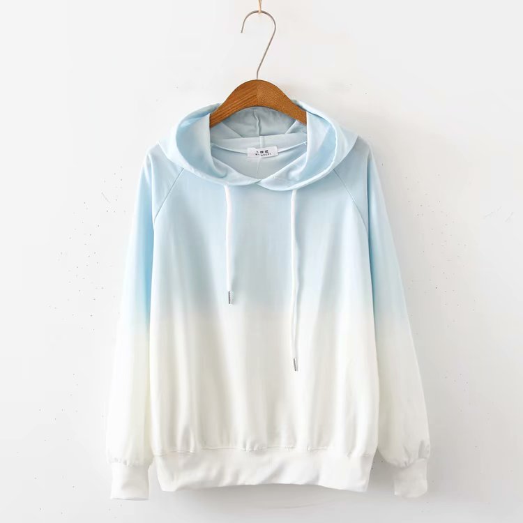 Cute gradient long-sleeved hoodie  291