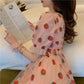 Cute tulle strawberry A line dress  409