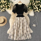 Lovely knitted patchwork dress  398