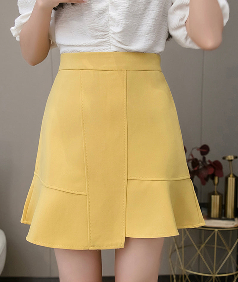 Lovely A line chiffon irregular short skirt wrap hip skirt  3487