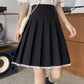 Black A line lace skirt  3495