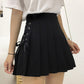 Jupe plissée mignonne à nœud latéral en coupe A 3499
