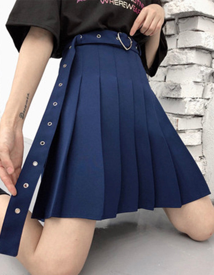A line pleated skirt  3497
