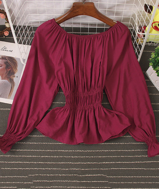 Schlichtes langärmliges Taillentop 377