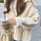 Loose v-neck sweater coat knitted cardigan coat  150