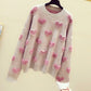 Cute round neck long sleeve sweater  098
