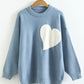 Sweater long sleeve heart sweater  097