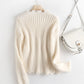 White fringed sweater white long-sleeved sweater top  110