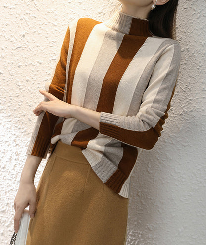 Fashionable striped long-sleeved sweater autumn sweater  106