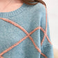Cute round neck sweater long sleeve sweater  131