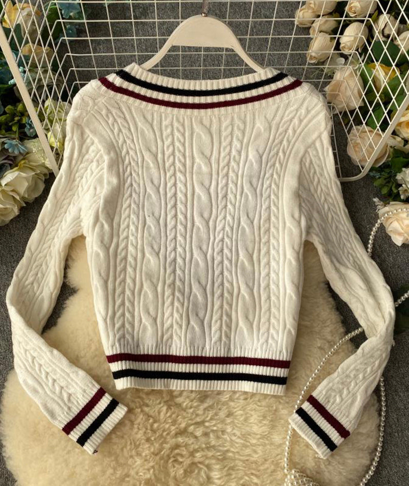 New style v neckline loose sweater long sleeve sweater sweater coat spring and autumn clothing  158