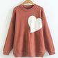 Sweater long sleeve heart sweater  097