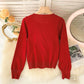 Lovely bow-knot long-sleeved cardigan sweater  138