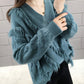 Sweet tassel v-neck sweater long sleeve sweater  120