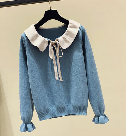 Sweet long-sleeved knitted sweater  102