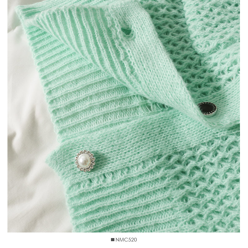 Pullover Damen Pullover V-Ausschnitt Strickjacke vielseitig Top 1737