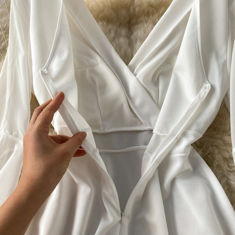 Robe sexy décolletée à décolleté profond en V 3428