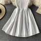 High waist off shoulder pleated strapless dress skirt  3043