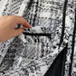 Coat female retro casual loose coarse wool long sleeve  1636