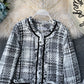 Coat female retro casual loose coarse wool long sleeve  1636
