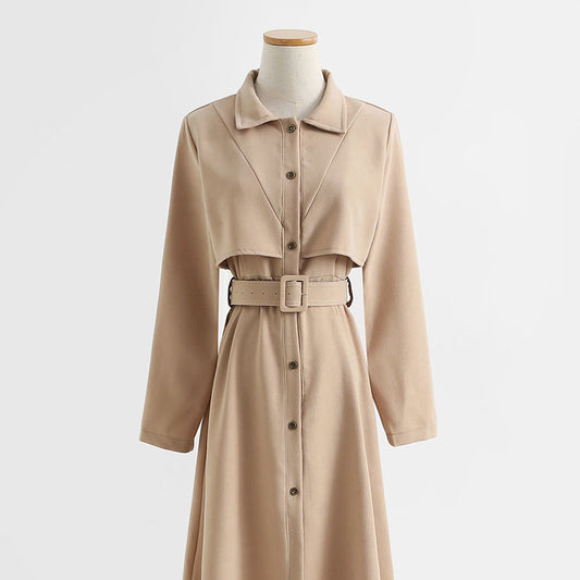 Robe vintage en velours côtelé nouvelle mode tempérament jupe fée 2148