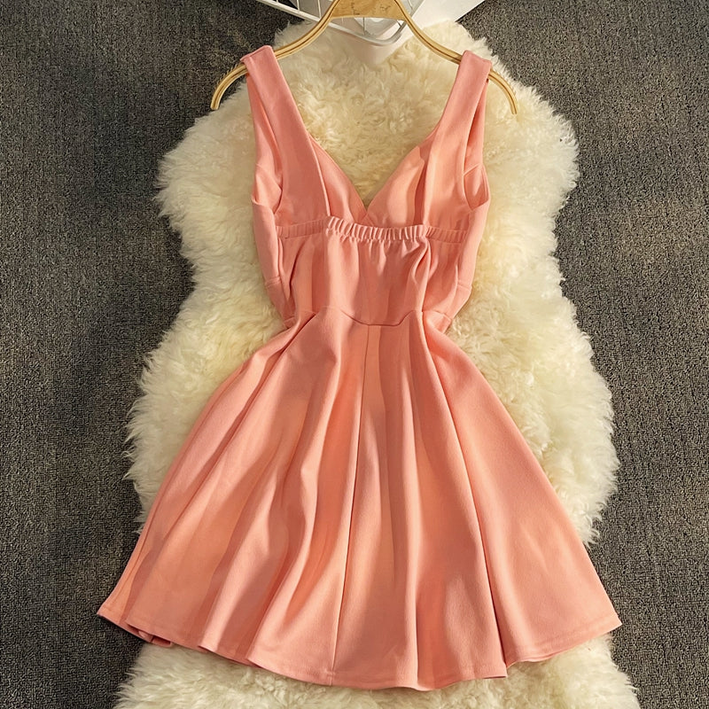 Jupe sexy taille haute à bretelles coréenne 3314