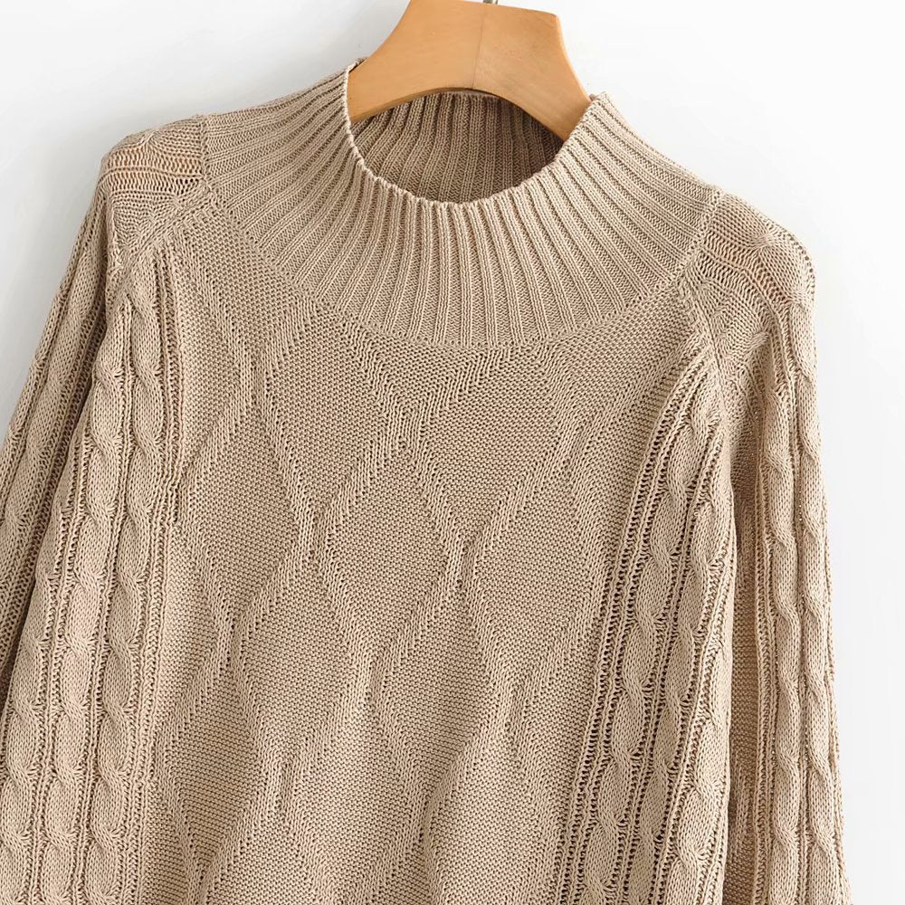 Autumn diamond reticulate women's sweater  1346