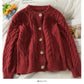 Pullover Damen Herbstkleidung sind locker und dünn mit Hanfmuster 1771