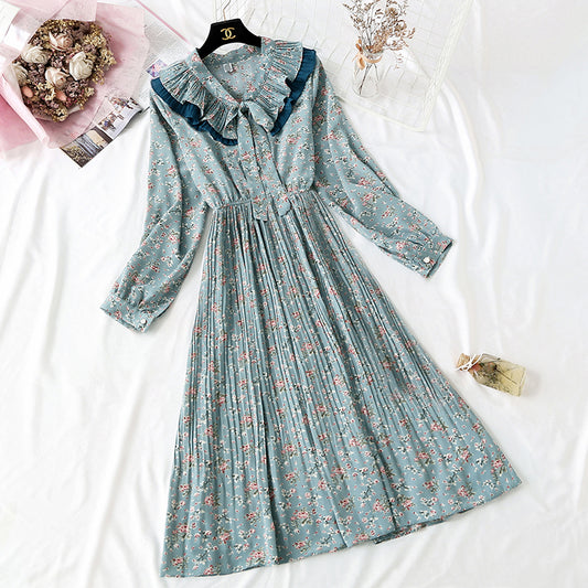French minority Flower Chiffon Dress   2135