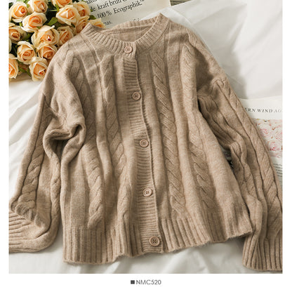Sweater women's solid color linen knit  1868
