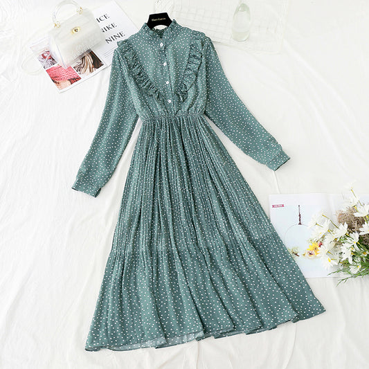 New style with long coat and French pleated skirt inside  2401