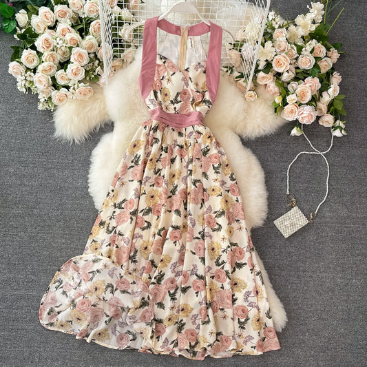 Vintage Halter off shoulder dress  2720