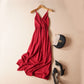 V-neck backless sexy beach skirt suspender dress  3274