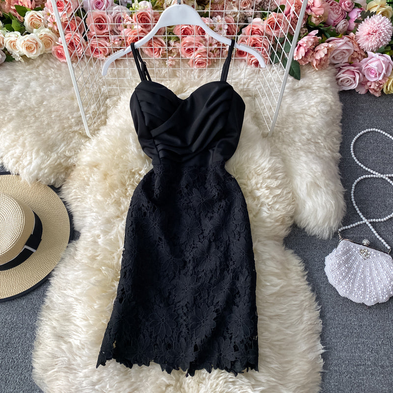 Spitzengenähte, plissierte Taille für dünnen, temperamentvollen Hüftwickelrock 3408