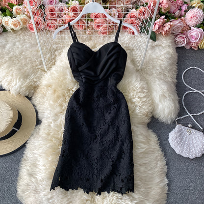 Spitzengenähte, plissierte Taille für dünnen, temperamentvollen Hüftwickelrock 3408