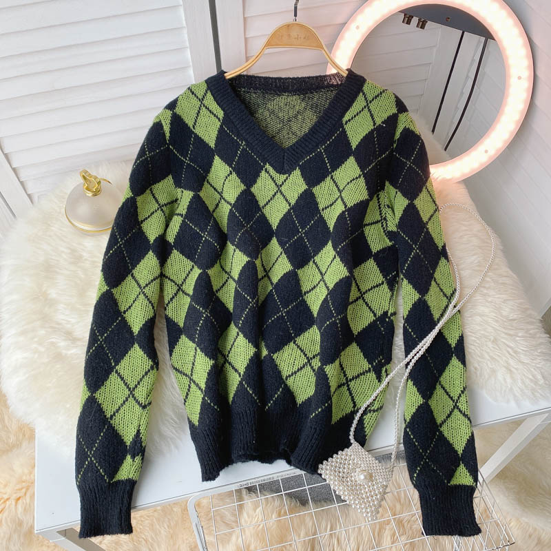 Lazy wind sweater women's autumn and winter sweater  1592