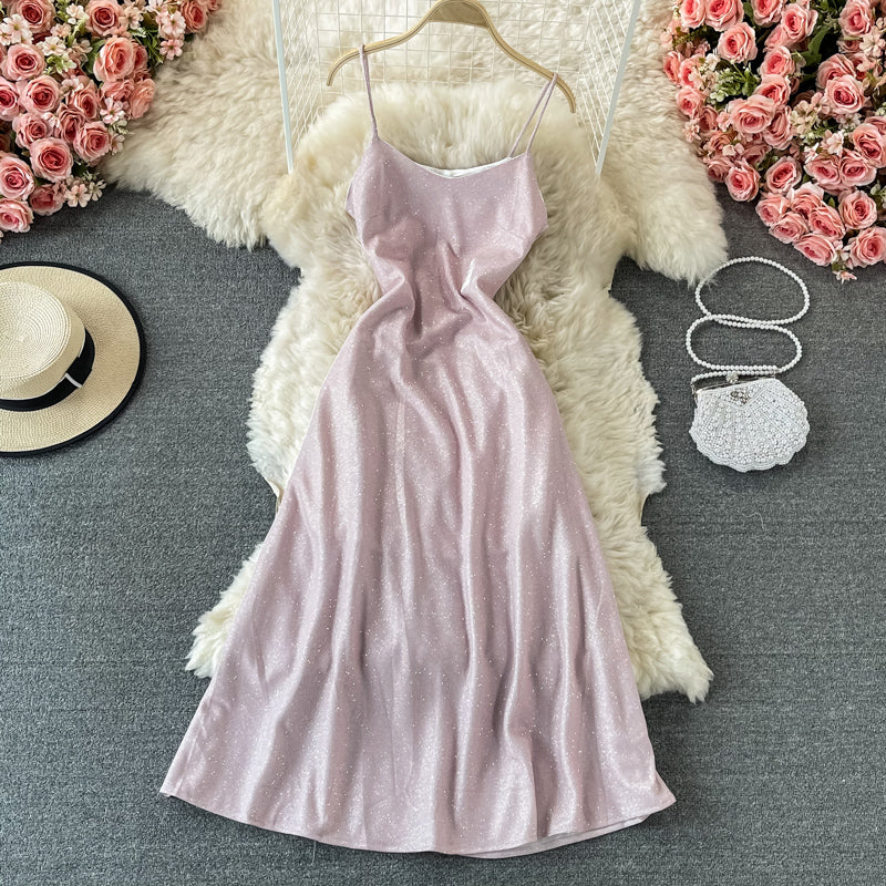 Sexy schmales Strapskleid Sternenkleid 2897