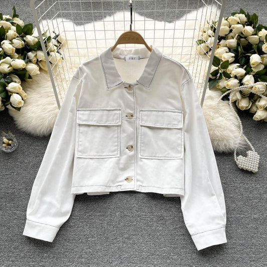 Frühherbstjacke Strickjacke Kurzmantel Damen 1541